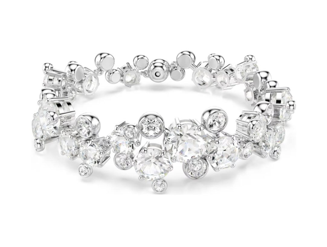  Lắc tay Swarovski Constella mixed cuts trắng - Swarovski Constella bracelet, Mixed cuts, White, Rhodium plated 