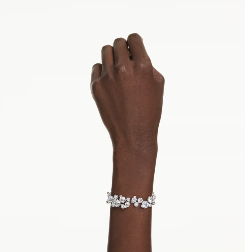  Lắc tay Swarovski Constella mixed cuts trắng - Swarovski Constella bracelet, Mixed cuts, White, Rhodium plated 