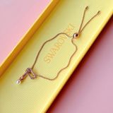  Lắc tay Swarovski Constella ngọc trai vàng hồng - Swarovski Constella bracelet, Crystal pearl, Round cut, White, 18K rose gold finish 