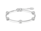  Vòng tay Swarovski Constella round cut trắng bạc - Swarovski Constella bangle, round cut, White, Rhodium plated 