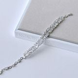  Mesmera bracelet Mixed cuts, White, Rhodium plated 