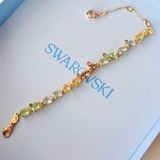  Lắc tay Swarovski Gema pastel - Swarovski Gema Tennis bracelet, Mixed cuts, Multicolored, Gold-tone plated 