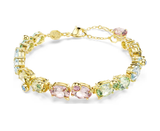  Lắc tay Swarovski Gema pastel - Swarovski Gema Tennis bracelet, Mixed cuts, Multicolored, Gold-tone plated 