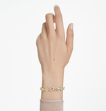 Lắc tay Swarovski Gema pastel - Swarovski Gema Tennis bracelet, Mixed cuts, Multicolored, Gold-tone plated 