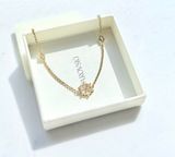  Lắc tay Swarovski hoa tuyết màu gold size M - Swarovski Gold-tone Plated Snowflake Strand Bracelet, Size Medium 