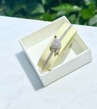  Lắc tay Swarovski Idyllia mũi tên trái tim trắng bạc - Swarovski Idyllia bracelet, Mixed cuts, Heart with arrow, White, Rhodium plated 