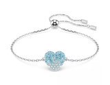  Lắc tay Swarovski Idyllia trái tim ombre xanh - Swarovski Idyllia bracelet, Heart, Blue, Rhodium plated 