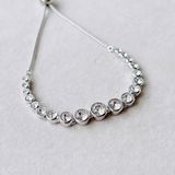  Lắc tay Swarovski Imber tennis - Swarovski Imber bracelet, Round cut, White, Rhodium plated 