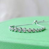  Lắc tay Swarovski Imber tennis - Swarovski Imber bracelet, Round cut, White, Rhodium plated 