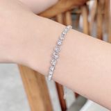  Lắc tay Swarovski Imber tennis - Swarovski Imber bracelet, Round cut, White, Rhodium plated 