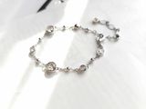  Lắc tay Swarovski Imber trắng - Swarovski Imber bracelet, Round cut, White, Rhodium plated 