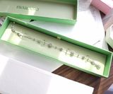  Lắc tay Swarovski Imber trắng - Swarovski Imber bracelet, Round cut, White, Rhodium plated 