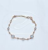  Lắc tay Swarovski Imber vàng hồng - Swarovski Imber bracelet, Round cut, White, Rose gold-tone plated 
