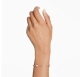  Lắc tay Swarovski Imber vàng hồng - Swarovski Imber bracelet, Round cut, White, Rose gold-tone plated 