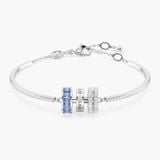  Connexus bracelet Mixed cuts, `Love is around`, Blue, Rhodium plated 