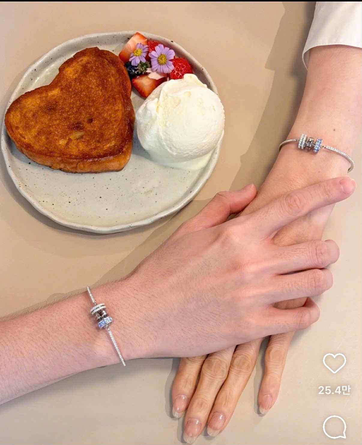  Connexus bracelet Mixed cuts, `Love is around`, Blue, Rhodium plated 