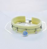  Lắc tay Swarovski Magic bông tuyết xanh dương bạc - Swarovski Magic bracelet, Snowflake, Blue, Rhodium plated 