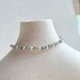  Lắc tay Swarovski Matrix pha lê mix ngọc trai - Matrix bracelet Crystal pearl, Round cut, White, Rhodium plated 