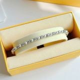 Lắc tay Swarovski Matrix pha lê mix ngọc trai - Matrix bracelet Crystal pearl, Round cut, White, Rhodium plated 