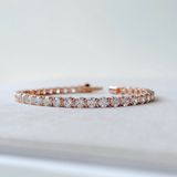  Lắc tay Swarovski Matrix Tennis vàng hồng - Swarovski Matrix Tennis bracelet, Round cut, Pink, Rhodium plated 