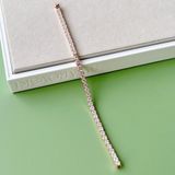  Lắc tay Swarovski Matrix Tennis vàng hồng - Swarovski Matrix Tennis bracelet, Round cut, Pink, Rhodium plated 