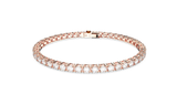  Lắc tay Swarovski Matrix Tennis vàng hồng - Swarovski Matrix Tennis bracelet, Round cut, Pink, Rhodium plated 
