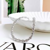  Lắc rút bi trắng Swarovski Matrix - Swarovski Matrix Tennis bracelet Mixed round cuts, White, Rhodium plated 