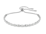  Lắc rút bi trắng Swarovski Matrix - Swarovski Matrix Tennis bracelet Mixed round cuts, White, Rhodium plated 