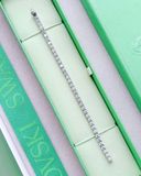 Lắc tay Swarovski Matrix Tennis trắng - Swarovski Matrix Tennis bracelet, Round cut, White, Rhodium plated 