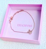 Lắc tay thiên nga mixed cuts vàng hồng Swarovski - Swarovski Swan bracelet Mixed cuts, White, Rose gold-tone plated 5738202 