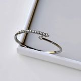  Vòng tay cứng Swarovski Sublima xoắn ốc - Swarovski Sublima bangle, White, Ruthenium plated 