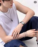  Vòng tay cứng Swarovski Sublima xoắn ốc - Swarovski Sublima bangle, White, Ruthenium plated 