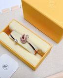  Swan bangle Dancing swan, Red, Rose gold-tone plated 