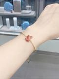  Lắc tay thiên nga pha lê đỏ - Swarovski Bangle Swan, Medium, Red, Gold Tone Plated 