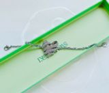  Lắc tay Swarovski Volta tim xoắn trắng - Swarovski Volta bracelet, Heart, Light metal, White, Rhodium plated 