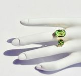  Nhẫn hở Millenia Octagon xanh lá tone vàng - Millenia open ring Octagon cut, Green, Gold-tone plated 