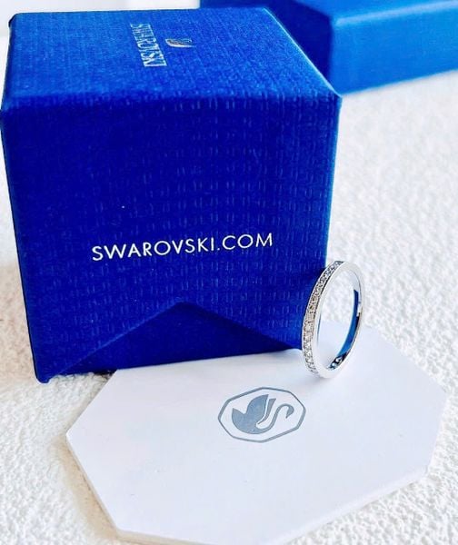  Nhẫn Matrix tone trắng cổ điển - Matrix ring White, Rhodium plated 