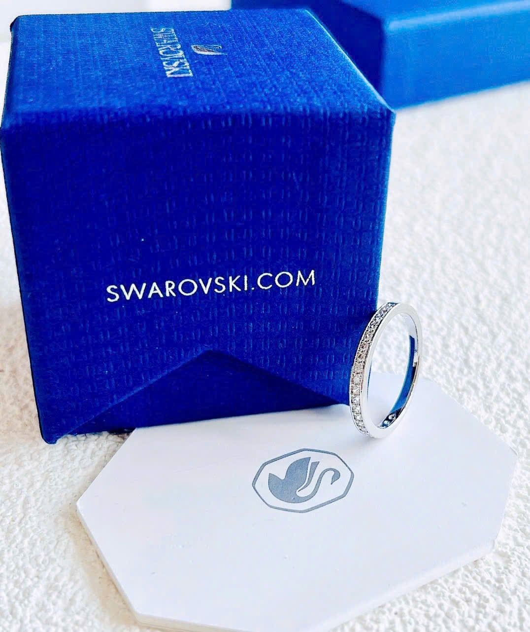  Nhẫn Matrix tone trắng cổ điển - Matrix ring White, Rhodium plated 
