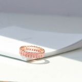  Nhẫn Matrix baguette cut tone hồng ngọt ngào - Matrix ring Baguette cut, Pink, Rose gold-tone plated 