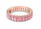  Nhẫn Matrix baguette cut tone hồng ngọt ngào - Matrix ring Baguette cut, Pink, Rose gold-tone plated 