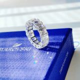  Nhẫn Matrix Vittore giác cắt hình chữ nhật tone trắng - Matrix Vittore ring Baguette cut, White, Rhodium plated 