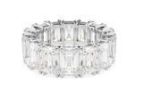  Nhẫn Matrix Vittore giác cắt hình chữ nhật tone trắng - Matrix Vittore ring Baguette cut, White, Rhodium plated 