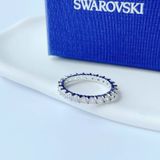  Nhẫn Matrix Vittore giác cắt tròn tone trắng (phiên bản hạt to) - Matrix Vittore ring Round cut, White, Silver-tone finish 
