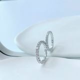  Nhẫn Matrix Vittore giác cắt tròn tone trắng (phiên bản hạt to) - Matrix Vittore ring Round cut, White, Silver-tone finish 