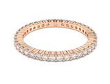  Nhẫn Matrix Vittore giác cắt tròn mạ vàng hồng - Matrix Vittore ring Round cut, White, Rose gold-tone plated 