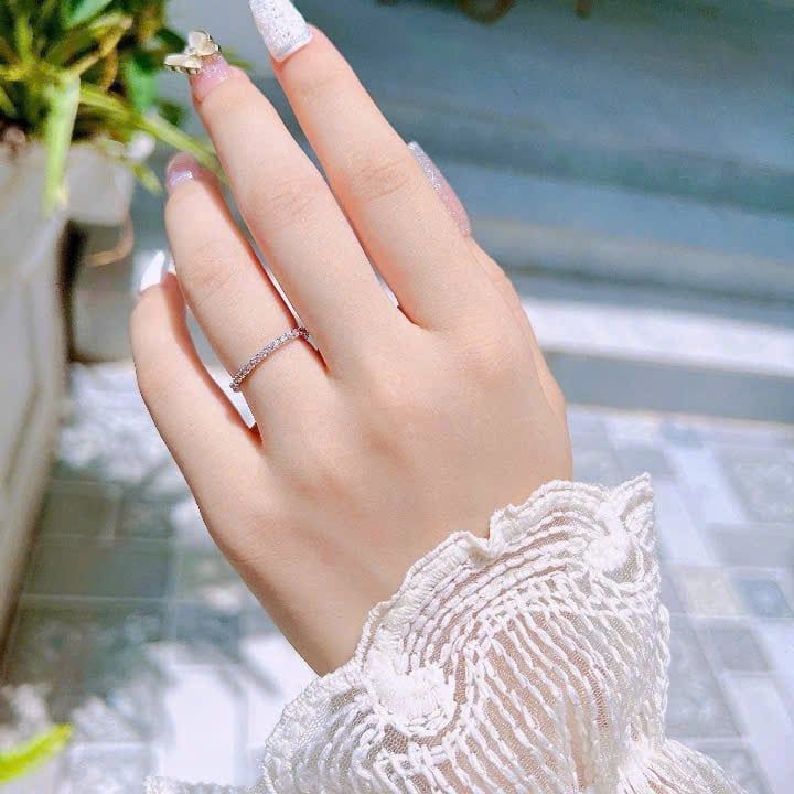  Nhẫn Matrix Vittore giác cắt tròn mạ vàng hồng - Matrix Vittore ring Round cut, White, Rose gold-tone plated 
