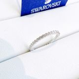  Nhẫn Matrix Vittore giác cắt tròn tone trắng - Matrix Vittore ring Round cut, White, Silver-tone finish 