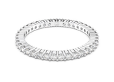  Nhẫn Matrix Vittore giác cắt tròn tone trắng - Matrix Vittore ring Round cut, White, Silver-tone finish 