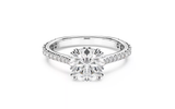  Nhẫn cocktail Stilla tone trắng đính pha lê kiểu - Stilla cocktail ring Round cut, Pavé, White, Silver-tone finish 