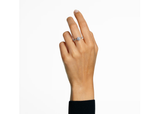  Nhẫn cocktail Stilla tone trắng đính pha lê kiểu - Stilla cocktail ring Round cut, Pavé, White, Silver-tone finish 